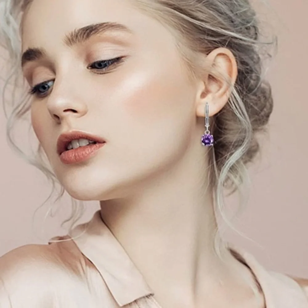 Set of 2 pairs of crystal earrings
